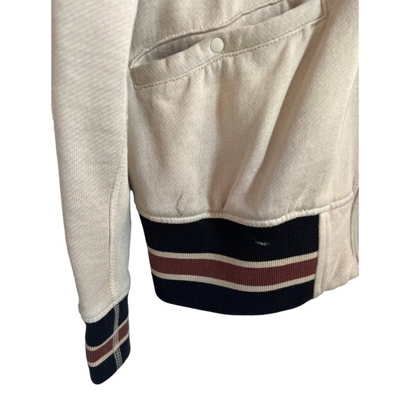 Harley Davidson Women's Size XL Cream Motorcycle Full Zip Bomber Jacket - Picture 4 of 7